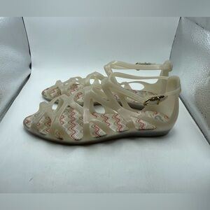 Melissa X Forever 21 Cream Jelly gladiator Sandals size 8